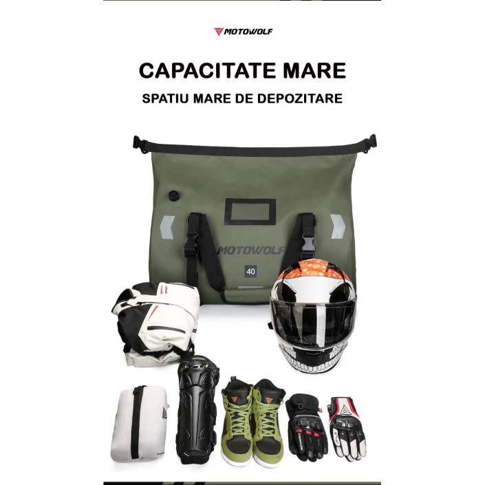 Geantă moto Motowolf multifuncțională, impermeabilă, capacitate